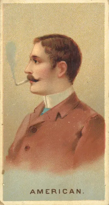 Framed Print : American, from Worlds Smokers series (N33) for Allen & Ginter Cigarettes, 1888 Framed Print : American, from Worlds Smokers series (N33) for Allen & Ginter Cigarettes, 1888