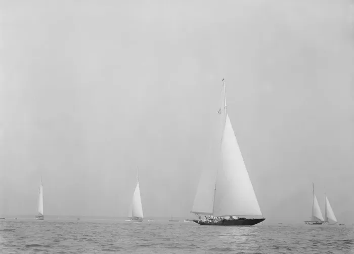 Framed Print : The Americas Cup challenger Endeavour, 1935. Creator: Kirk & Sons of Cowes Framed Print : The Americas Cup challenger Endeavour, 1935. Creator: Kirk & Sons of Cowes
