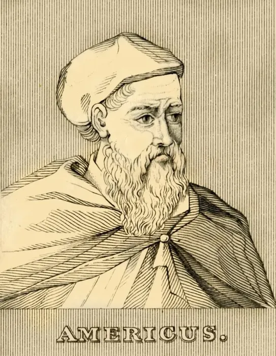 Framed Print : Americus, (1454-1512), 1830. Creator: Unknown Framed Print : Americus, (1454-1512), 1830. Creator: Unknown