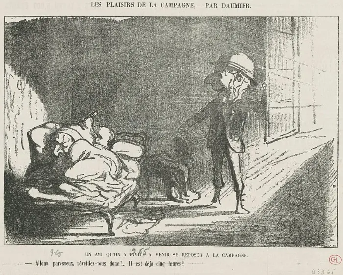 Framed Print : Un ami qu'on a invité... 19th century. Creator: Honore Daumier Framed Print : Un ami qu'on a invité... 19th century. Creator: Honore Daumier