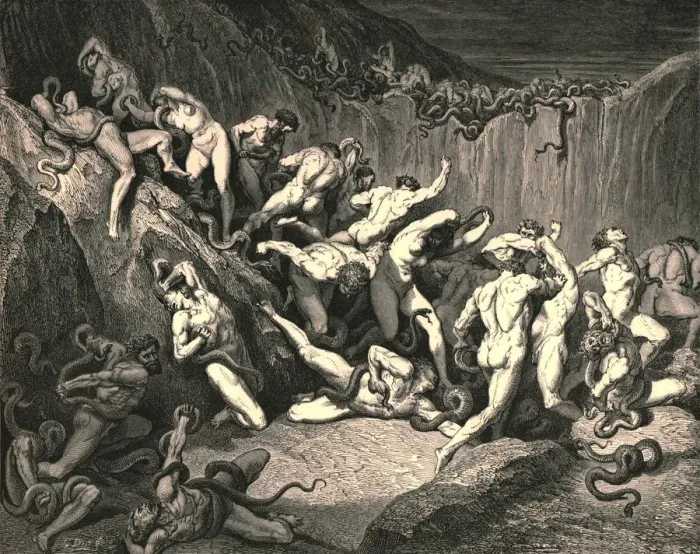 Framed Print : Amid this dread exuberance of woe ran naked spirits wing d with horrid fear, c1890 Framed Print : Amid this dread exuberance of woe ran naked spirits wing d with horrid fear, c1890