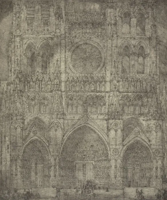 Framed Print : Amiens Cathedral, c.1890-91. Creator: Marius Bauer Framed Print : Amiens Cathedral, c.1890-91. Creator: Marius Bauer