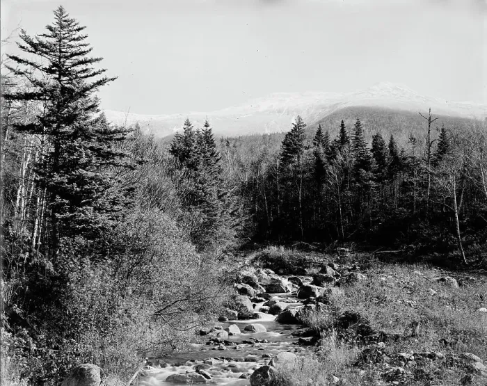 Framed Print : Ammonoosuc River and Mt. Monroe, Mount Pleasant, White Mountains, ca 1900. Creator: Unknown Framed Print : Ammonoosuc River and Mt. Monroe, Mount Pleasant, White Mountains, ca 1900. Creator: Unknown