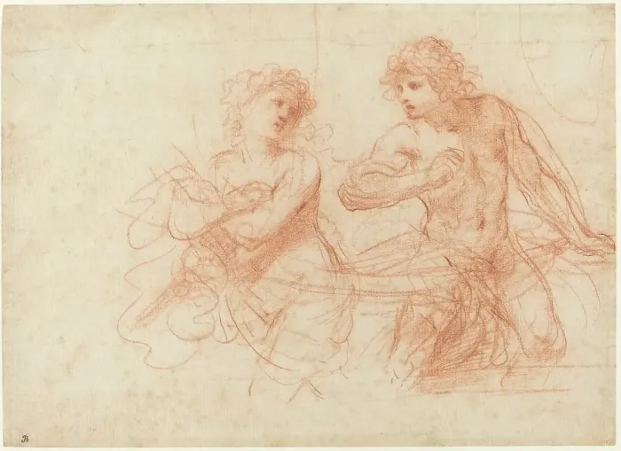 Framed Print : Amnon and Tamar, 1649. Creator: Guercino Framed Print : Amnon and Tamar, 1649. Creator: Guercino