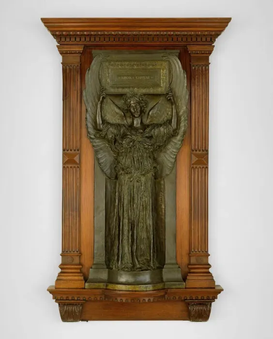 Framed Print : Amor Caritas, Modeled 1897, cast after 1899. Creator: Augustus Saint-Gaudens Framed Print : Amor Caritas, Modeled 1897, cast after 1899. Creator: Augustus Saint-Gaudens
