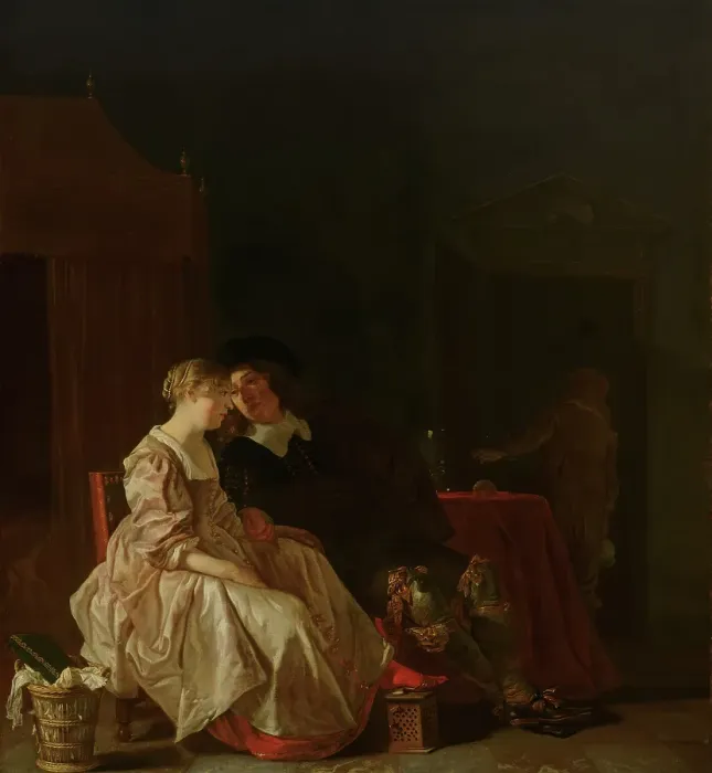 Framed Print : Amorous Couple. Creator: Jacob van Loo Framed Print : Amorous Couple. Creator: Jacob van Loo