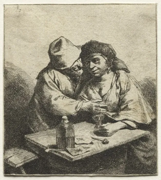 Framed Print : The Amorous Couple, mid 1600s. Creator: Cornelis Pietersz Bega (Dutch, 1631 / 32-1664) Framed Print : The Amorous Couple, mid 1600s. Creator: Cornelis Pietersz Bega (Dutch, 1631 / 32-1664)