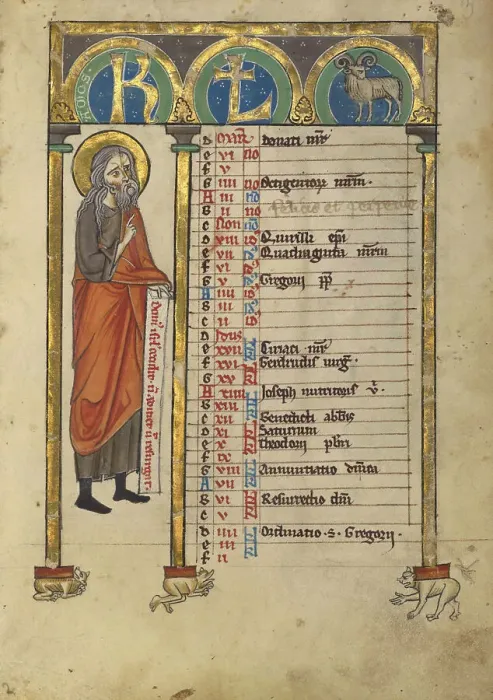 Framed Print : Amos; Psalter, about 1240-1250. Creator: Unknown Framed Print : Amos; Psalter, about 1240-1250. Creator: Unknown