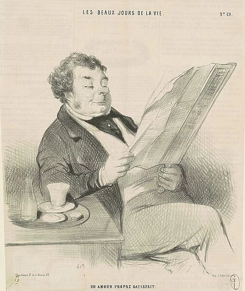 Un amour propre satisfait, 19th century. Creator: Honore Daumier