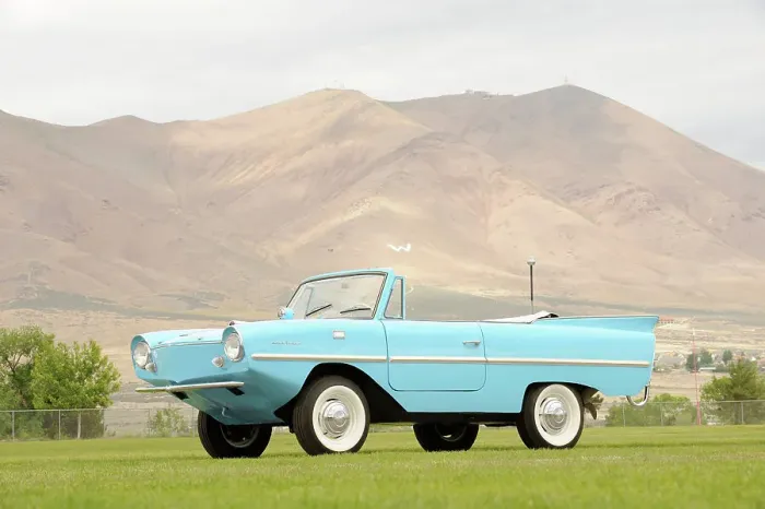 Framed Print : Amphicar 1966. Artist: Simon Clay Framed Print : Amphicar 1966. Artist: Simon Clay