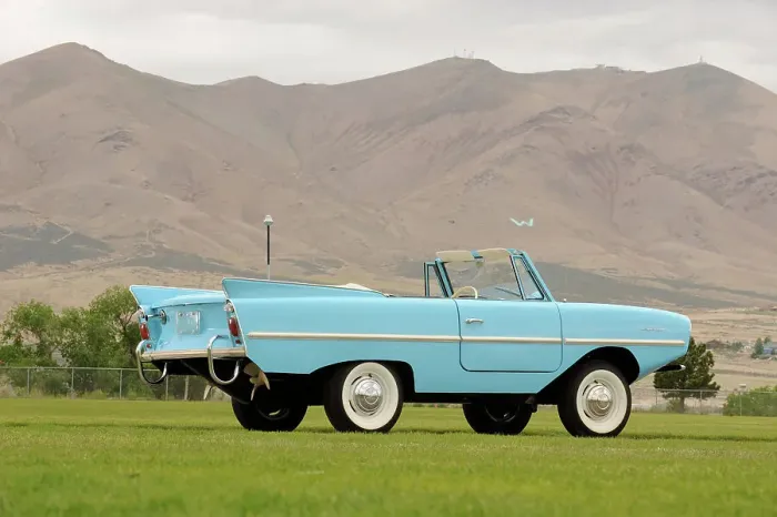 Framed Print : Amphicar 1966. Artist: Simon Clay Framed Print : Amphicar 1966. Artist: Simon Clay