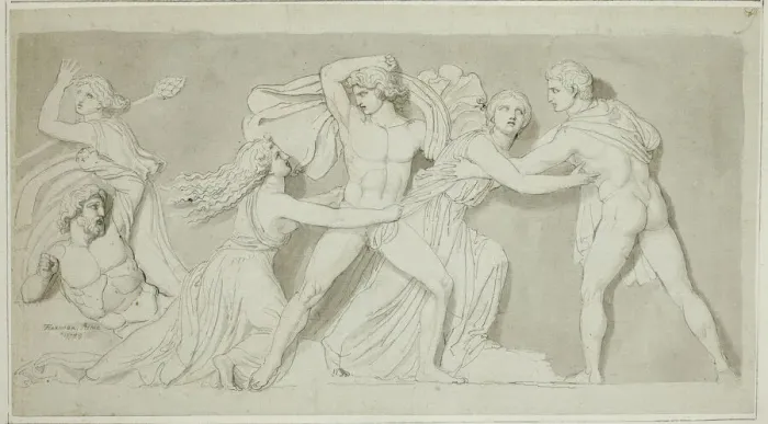 Framed Print : Amphion and Zethus Delivering their Mother Antiope from the Fury of Dirce and Lycus, 1789 Framed Print : Amphion and Zethus Delivering their Mother Antiope from the Fury of Dirce and Lycus, 1789