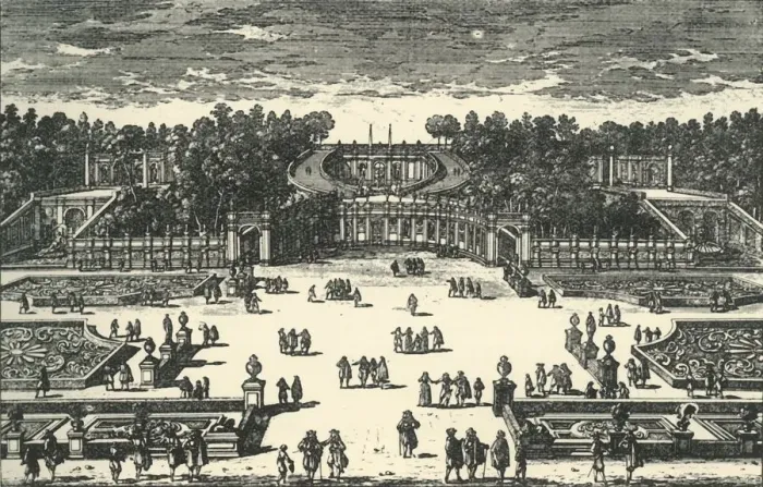 Framed Print : The amphitheatre of the Villa Pamphili, 1670, (1903). Creator: Unknown Framed Print : The amphitheatre of the Villa Pamphili, 1670, (1903). Creator: Unknown