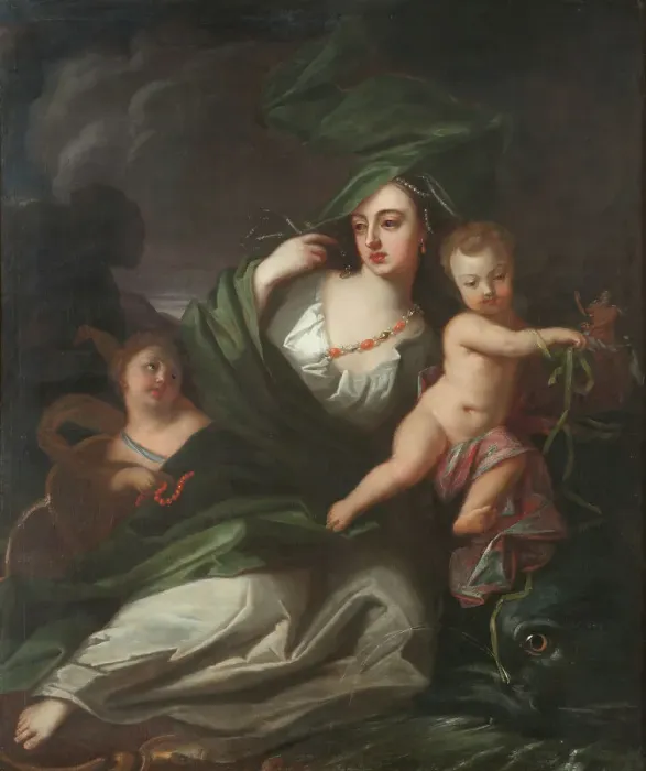 Framed Print : Amphitrite or Allegory of the Element Water, early-mid 18th century. Creator: Georg Engelhard Schroder Framed Print : Amphitrite or Allegory of the Element Water, early-mid 18th century. Creator: Georg Engelhard Schroder