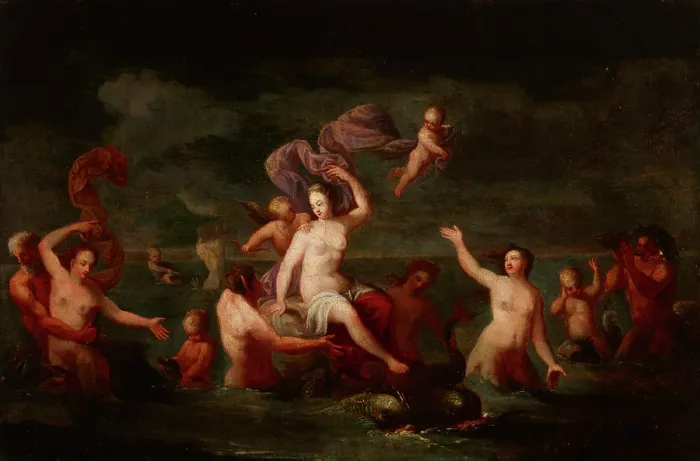 Framed Print : Amphitrite, Late 17th-early 18th century. Creators: Unknown, Follower of Filippo Lauri Framed Print : Amphitrite, Late 17th-early 18th century. Creators: Unknown, Follower of Filippo Lauri