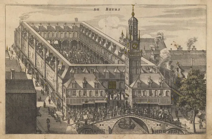 Framed Print : The Amsterdam Stock Exchange, Early 17th cen Artist: Anonymous Framed Print : The Amsterdam Stock Exchange, Early 17th cen Artist: Anonymous