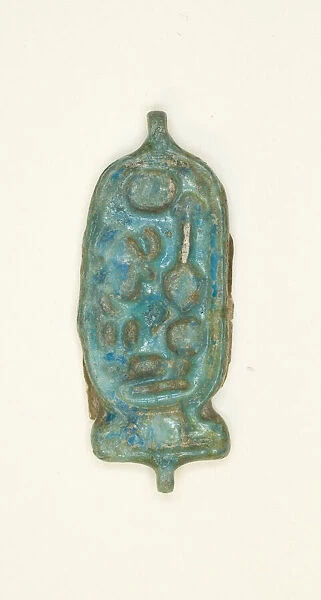 Amulet: Cartouche with Prenomen of Akhenaten, Egypt, New Kingdom, Dynasty 18, reign of