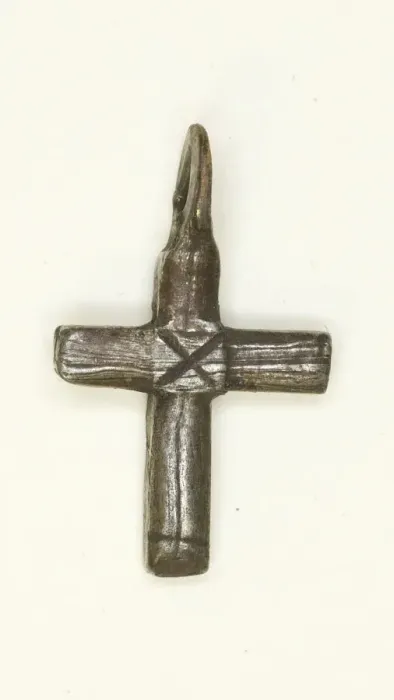 Framed Print : Amulet of a Cross, Byzantine Period (4th-7th centuries). Creator: Unknown Framed Print : Amulet of a Cross, Byzantine Period (4th-7th centuries). Creator: Unknown
