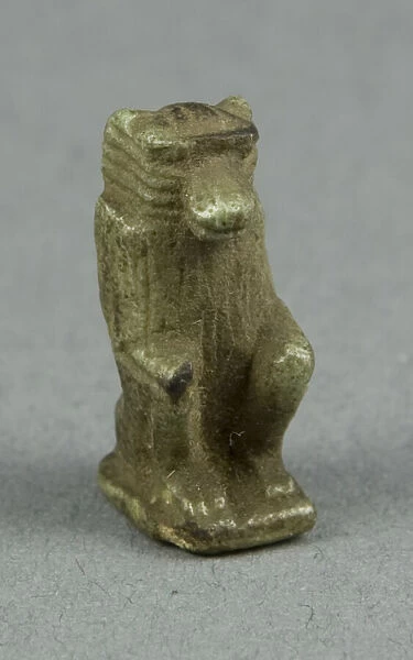 Amulet of the God Thoth as a Seated Baboon, Egypt, Late Period