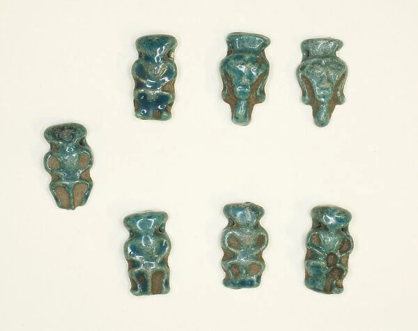 Amulets of the God Bes and the Goddess Hathor, Egypt, New Kingdom