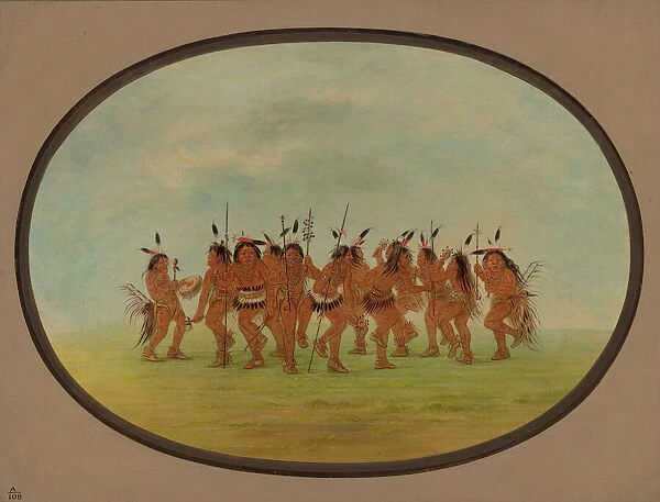 Amusing Dance - Sioux, 1861  /  1869. Creator: George Catlin