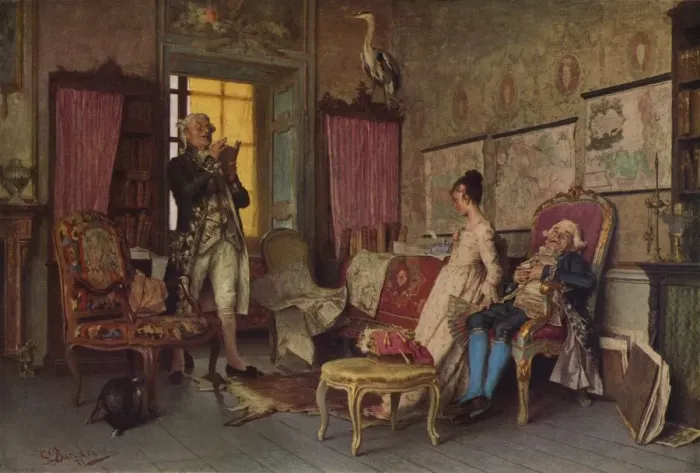 Framed Print : An Amusing Story, 1877, (1938). Artist: Giovanni Battista Quadrone Framed Print : An Amusing Story, 1877, (1938). Artist: Giovanni Battista Quadrone
