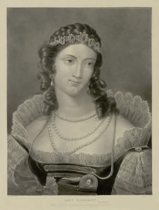 Framed Print : Amy Dudley (1532-1560), née Robsart, 1830. Creator: Dawe, Henry Edward (1790-1848) Framed Print : Amy Dudley (1532-1560), née Robsart, 1830. Creator: Dawe, Henry Edward (1790-1848)