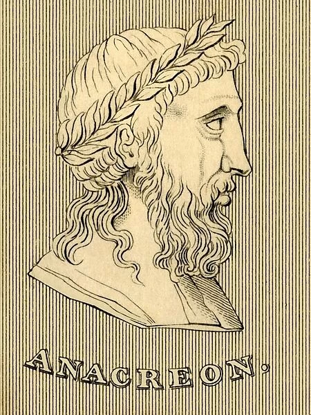 Anacreon, (c582-485 BC), 1830. Creator: Unknown