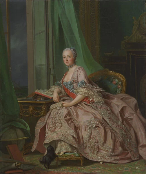 Anastasia Ivanovna, Princess of Hesse-Homburg (1700-1755), nee Countess Trubetskaya, 1757. Artist: Roslin, Alexander (1718-1793)