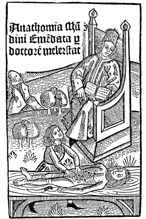 Framed Print : Anatomy demonstration, 1493 Framed Print : Anatomy demonstration, 1493