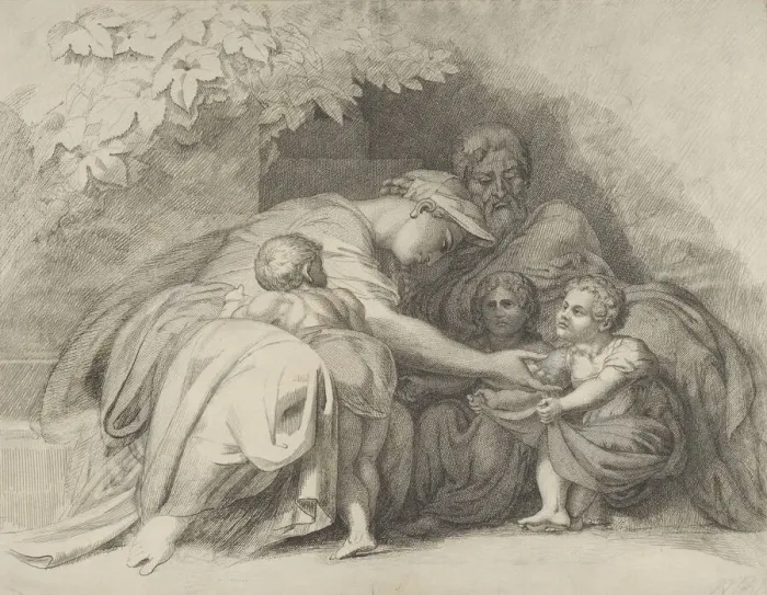 Framed Print : Anche a me, Madre mia! (Me too, mother!), 1828. Creator: William Young Ottley Framed Print : Anche a me, Madre mia! (Me too, mother!), 1828. Creator: William Young Ottley