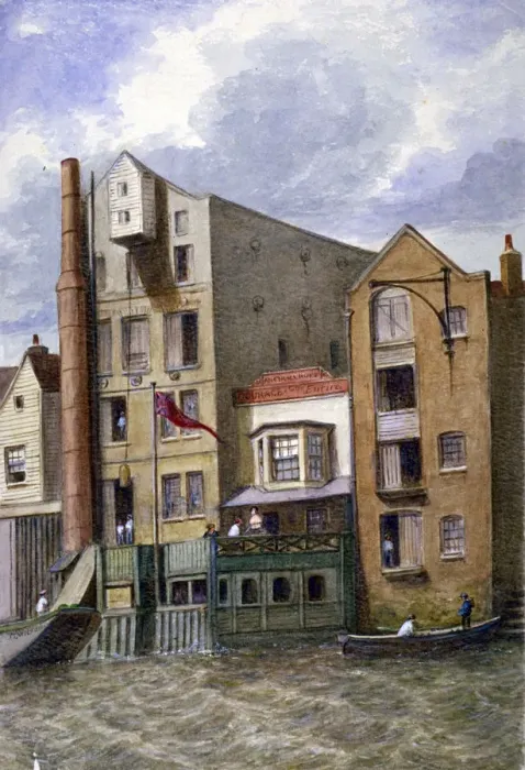 Framed Print : Anchor and Hope Inn, New Crane Stairs, Shadwell, London, c1870. Artist: JT Wilson Framed Print : Anchor and Hope Inn, New Crane Stairs, Shadwell, London, c1870. Artist: JT Wilson