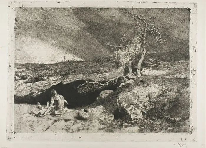 Framed Print : The Anchorite, 1869. Creator: Mariano Jose Maria Bernardo Fortuny y Carbo Framed Print : The Anchorite, 1869. Creator: Mariano Jose Maria Bernardo Fortuny y Carbo