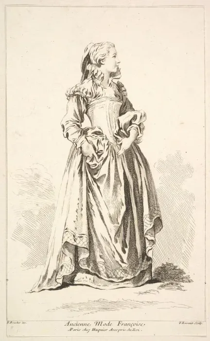 Framed Print : Ancienne Mode Francoise, from Recueil de diverses fig Framed Print : Ancienne Mode Francoise, from Recueil de diverses fig