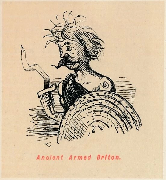 Ancient Armed Briton, c1860, (c1860). Artist: John Leech