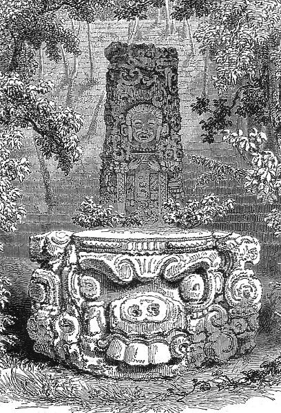 Ancient Aztec Idol; An Ascent of the Cofre de Perote, Mexico, 1875. Creator: Unknown