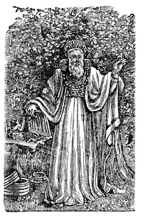 Framed Print : Ancient British Arch-Druid wearing the Breastplate of Judgement, c1900