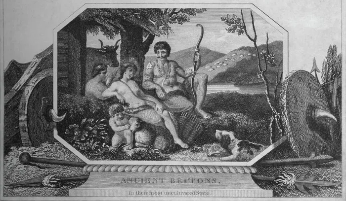 Framed Print : Ancient Britons, in their most uncultivated State, 1838 Framed Print : Ancient Britons, in their most uncultivated State, 1838