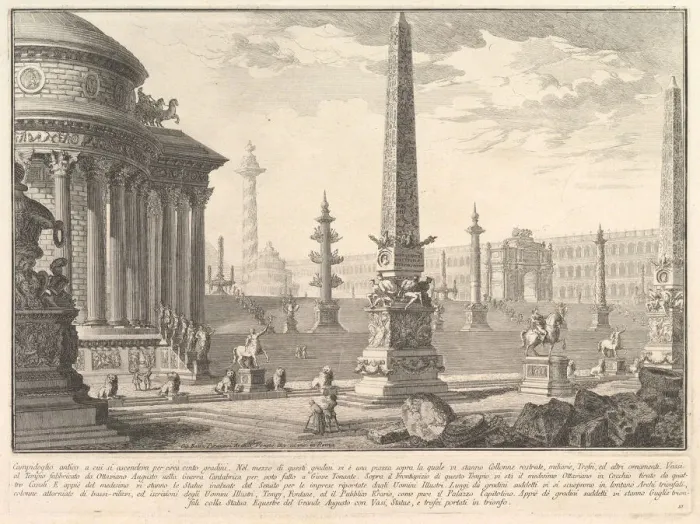 Framed Print : The ancient Capitol ascended by approximately one hundred steps... (Campidoglio ant Framed Print : The ancient Capitol ascended by approximately one hundred steps... (Campidoglio ant