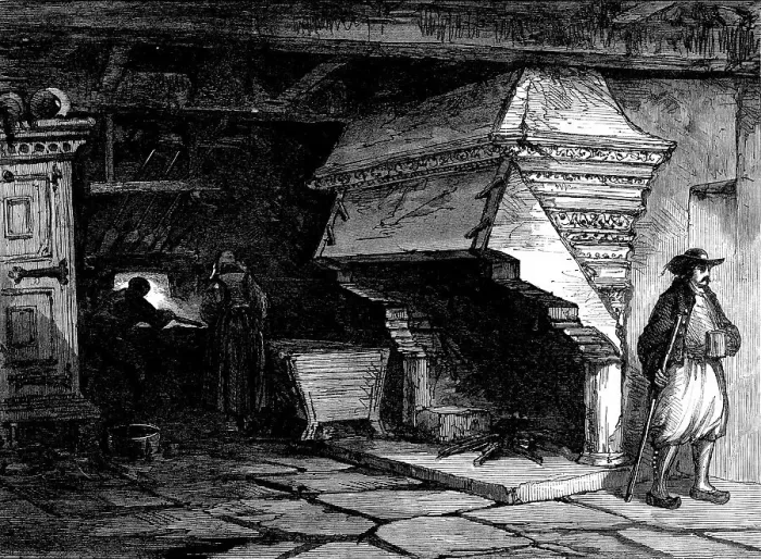 Framed Print : Ancient chimney, time of Francis I. Morlaix, Brittany, 1871. Creator: Unknown Framed Print : Ancient chimney, time of Francis I. Morlaix, Brittany, 1871. Creator: Unknown