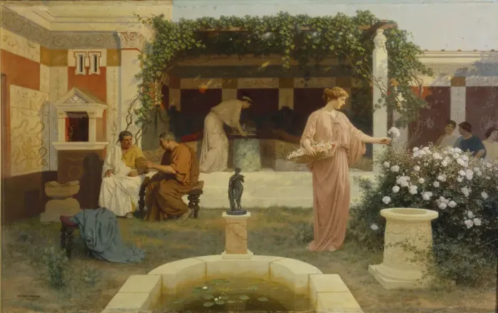 Framed Print : Ancient Courtyard, 1896. Artist: Bakalowicz, Stepan Vladislavovich (1857-1947) Framed Print : Ancient Courtyard, 1896. Artist: Bakalowicz, Stepan Vladislavovich (1857-1947)
