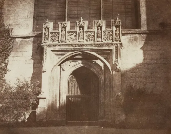 Framed Print : Ancient Door, Magdalen College, Oxford, 1843. Creator: William Henry Fox Talbot (British Framed Print : Ancient Door, Magdalen College, Oxford, 1843. Creator: William Henry Fox Talbot (British