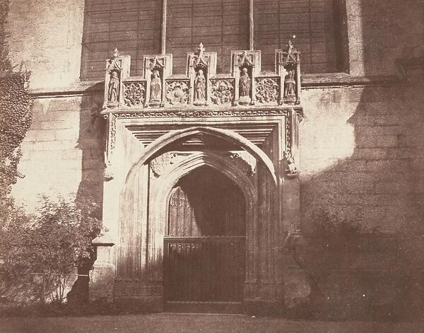 An Ancient Door, Magdalen College, Oxford, 1843. Creator: William Henry Fox Talbot