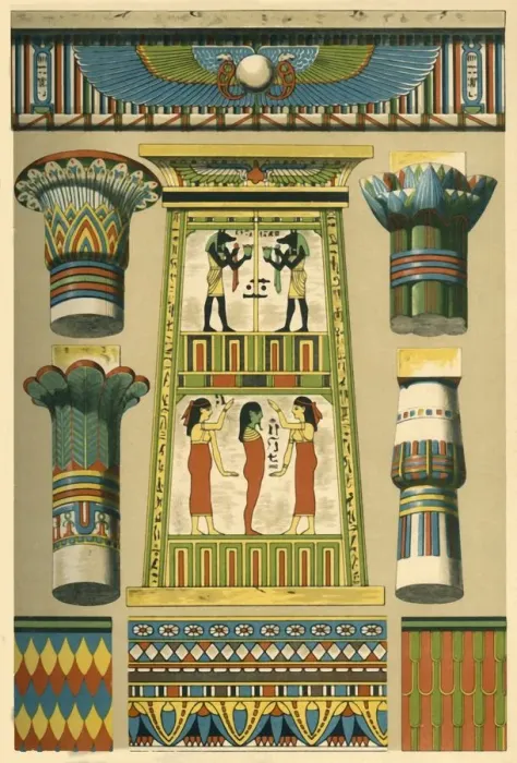 Framed Print : Ancient Egyptian decoration, (1898). Creator: Unknown Framed Print : Ancient Egyptian decoration, (1898). Creator: Unknown