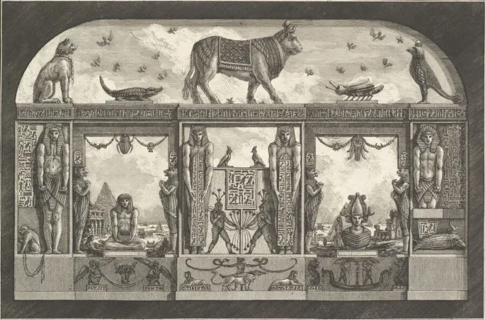 Framed Print : Ancient Egyptian ornament, 1769. Creator: Giovanni Battista Piranesi Framed Print : Ancient Egyptian ornament, 1769. Creator: Giovanni Battista Piranesi
