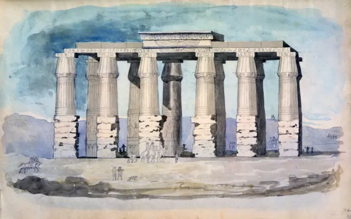 Framed Print : Ancient Egyptian temple, Egypt, 19th century. Artist: CH Smith Framed Print : Ancient Egyptian temple, Egypt, 19th century. Artist: CH Smith