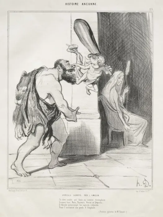 Framed Print : Ancient History, plate 25: Hercules Subdued by Cupid, 18 September 1842 Framed Print : Ancient History, plate 25: Hercules Subdued by Cupid, 18 September 1842