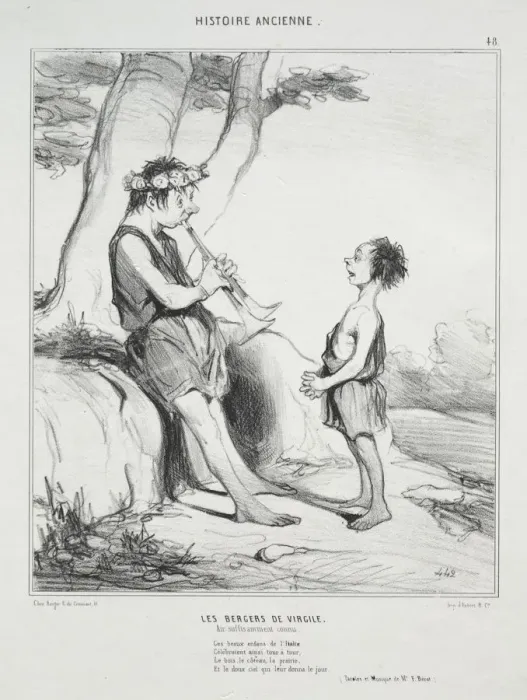Framed Print : Ancient History, plate 48: The Shepherds of Virgil, 31 December 1842 Framed Print : Ancient History, plate 48: The Shepherds of Virgil, 31 December 1842