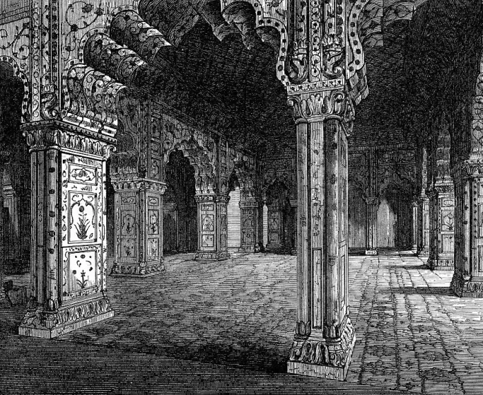 Framed Print : Ancient Indian Architecture: interior of Dewannee Khas at Delhi, (Mohammedan, 17th century), 1870. Creator: Unknown Framed Print : Ancient Indian Architecture: interior of Dewannee Khas at Delhi, (Mohammedan, 17th century), 1870. Creator: Unknown