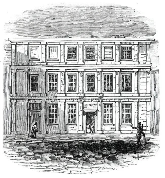 Framed Print : Ancient mansion, Gravel-lane, 1844. Creator: Unknown Framed Print : Ancient mansion, Gravel-lane, 1844. Creator: Unknown